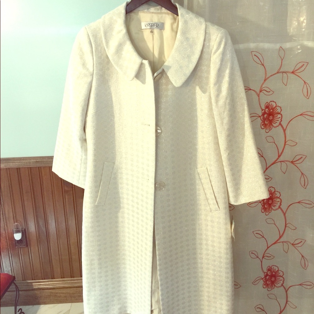 Sparkling White Polka Dot Coat